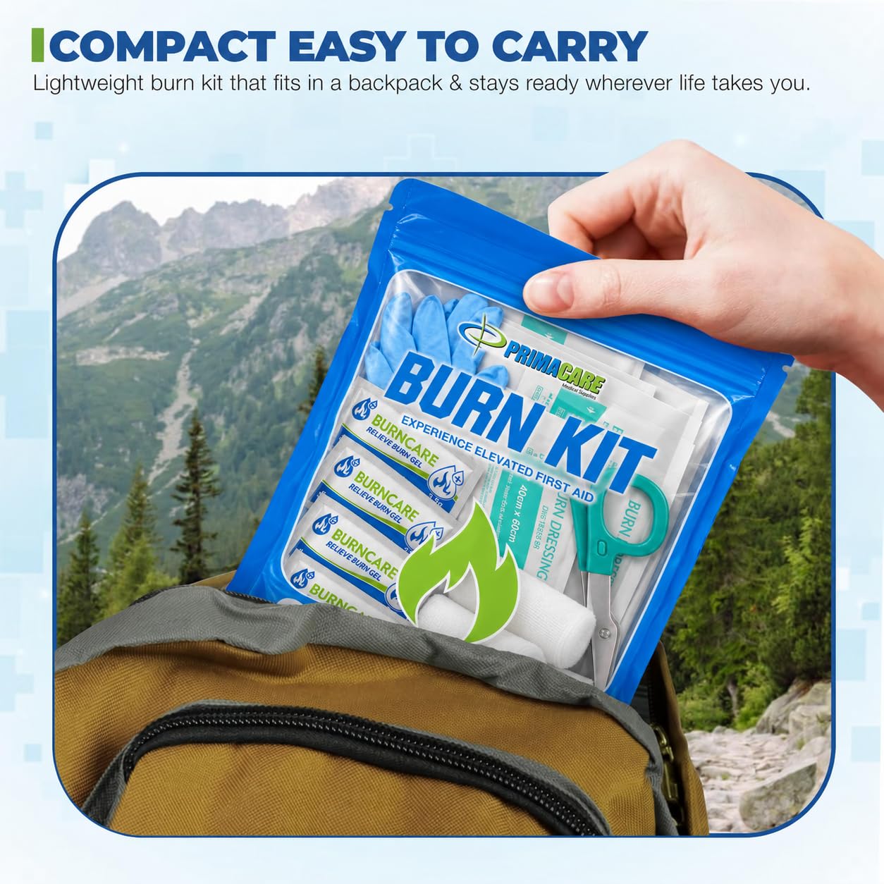 PrimaCare WB-7707 Emergency First Aid Burn Kit with Burn Gel, 22 Piece Set — Amazon image 7