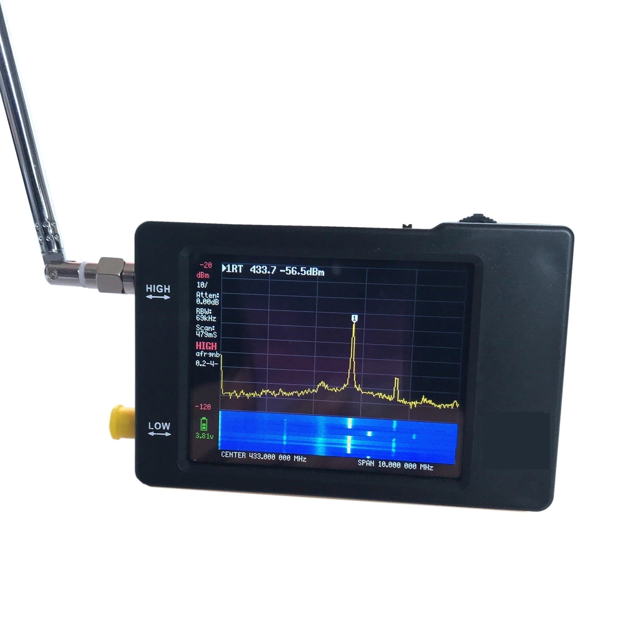 Spectrum Analyzer, Handheld-analysator mit 2,8-Zoll-Display und Batterie