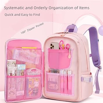 Girls Bunny Backpack Cute Kids Bookbag for Elementary School Kawaii Preschool Outdoor Daypack Pink | Kids Preschool Outdoor Daypack, Lightweight Rabbit School Backpack Large Capacity Girls Schoolbag