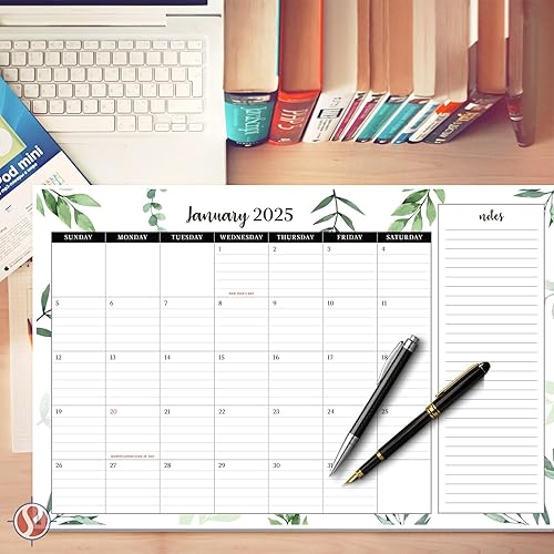 Miniatura 3 de Calendario de escritorio 2025 de 17 x 11 pulgadas, planificador de escritorio o pared, almohadilla extraíble para una fácil planificación, incluye