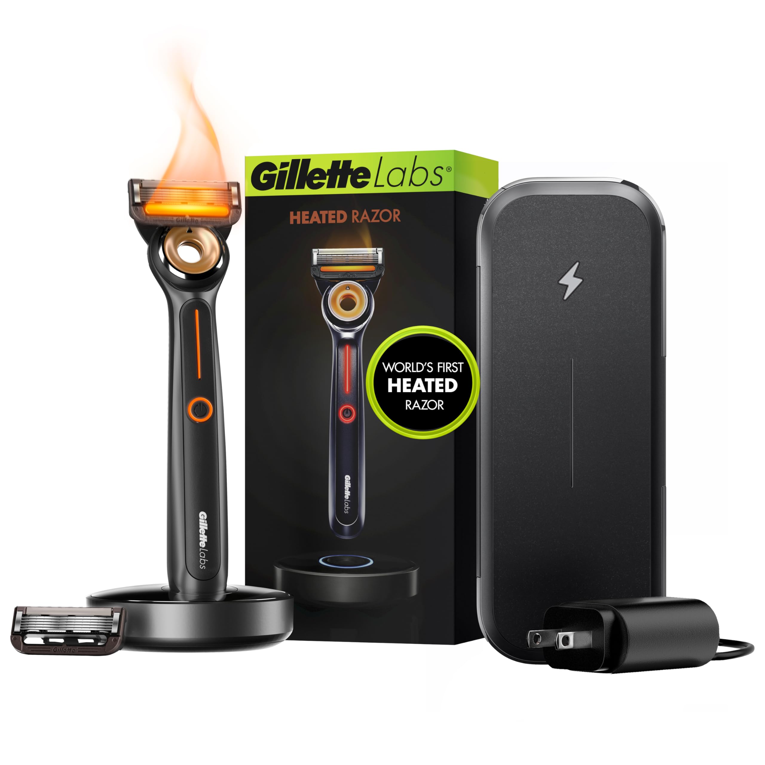 Gillette Labs HEATED RAZOR 髭剃り Amazon.com: Gillette Labs Heated Razor Gold Edition - 1 Handle, 5