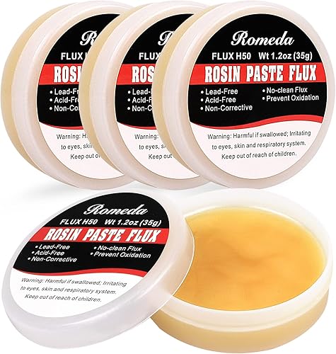 Vista 8 de Flujo de soldadura de 2 frascos, fundente para soldar, pasta de fundente de soldadura de colofonia para soldadura electrónica sin plomo y soldadura