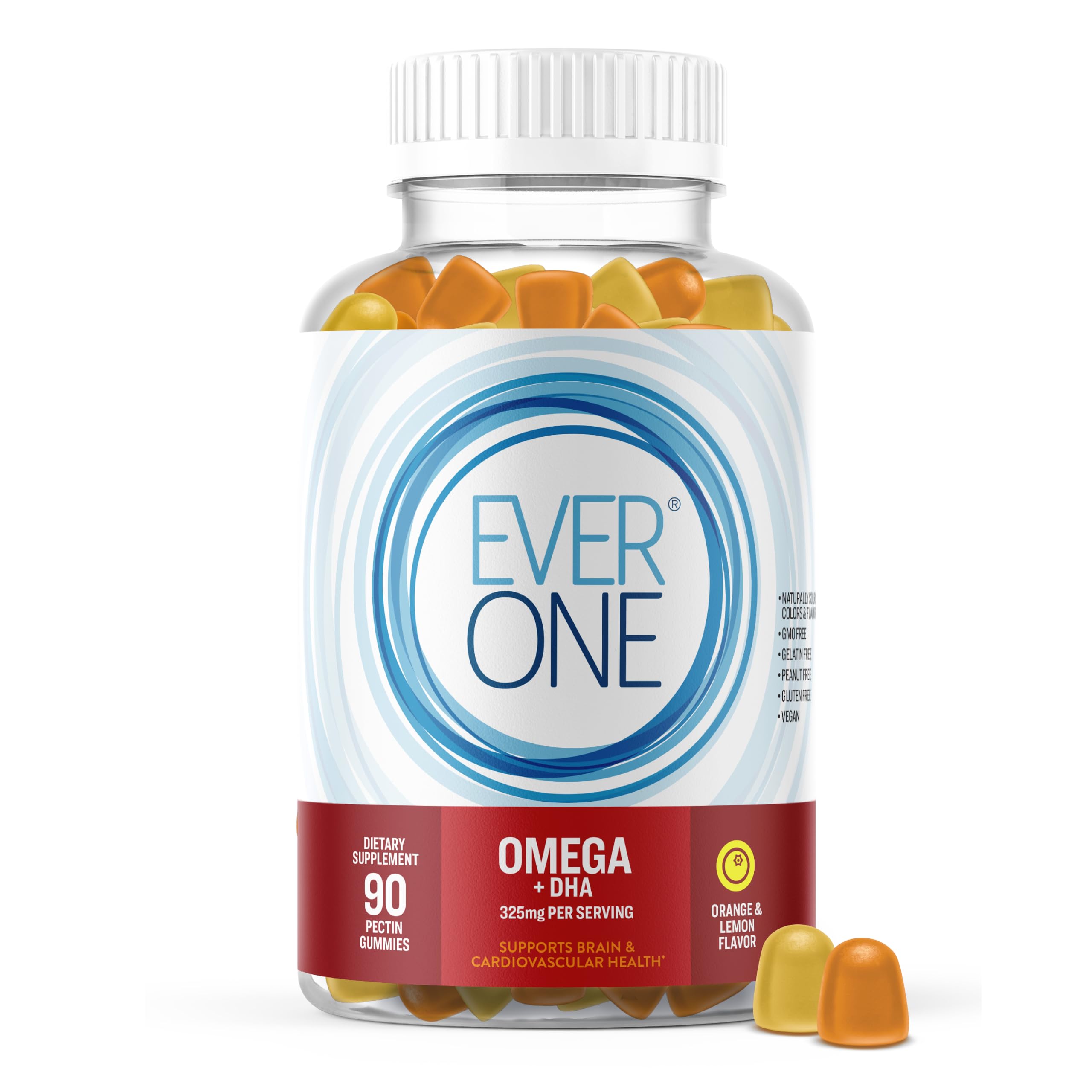 Ever One Omega Fish Oil Gummies for Adults & Teens with DHA, Omega 3, 6, 9