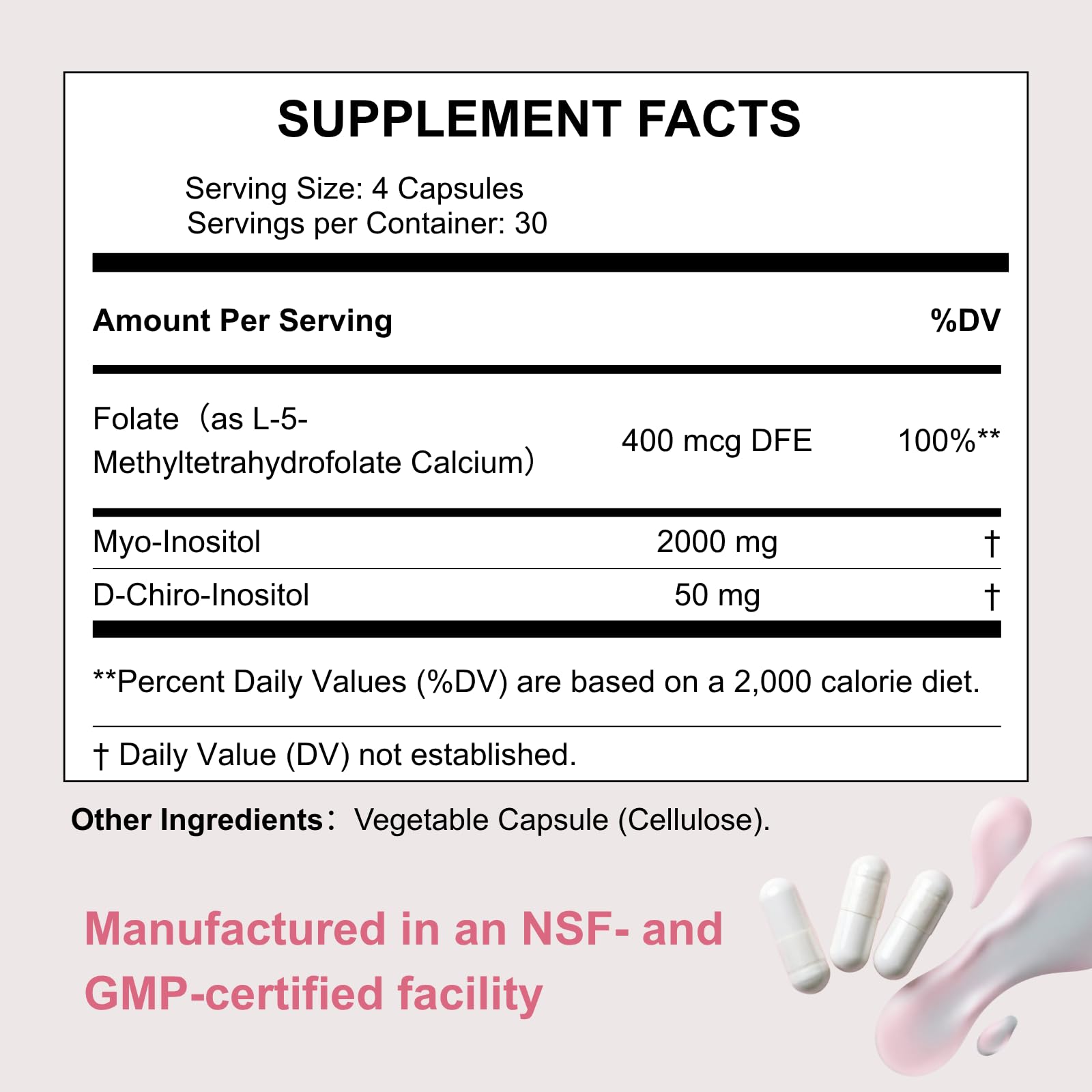 Myo-Inositol & D-Chiro Inositol Supplement for Women, 40:1 Ratio Ideal — Amazon image 4