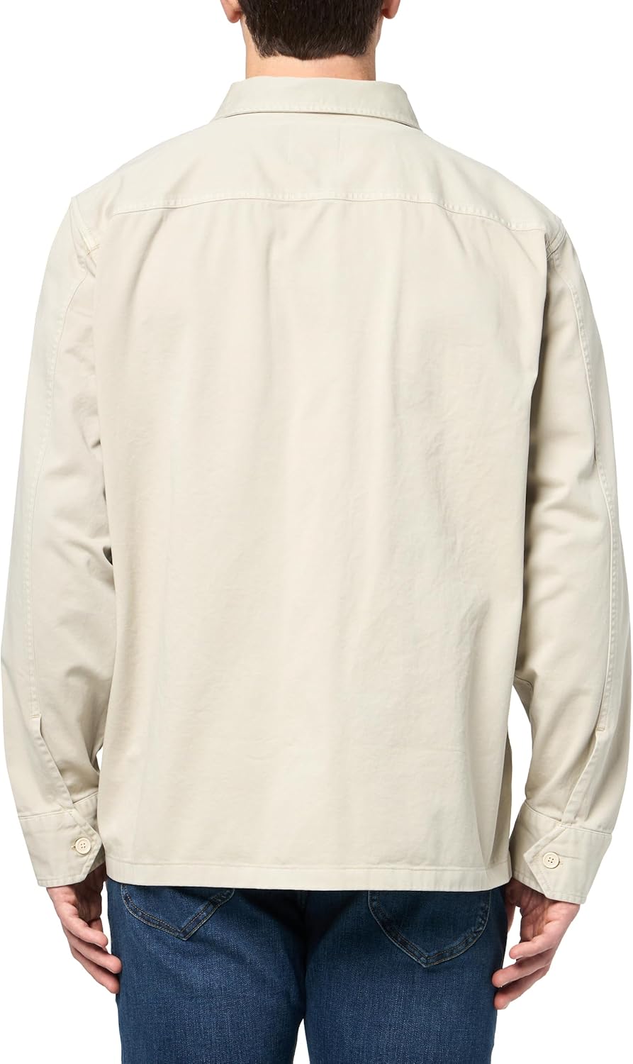 BOSS Men's Twill Cargo Pocket Zip Up Overshirt