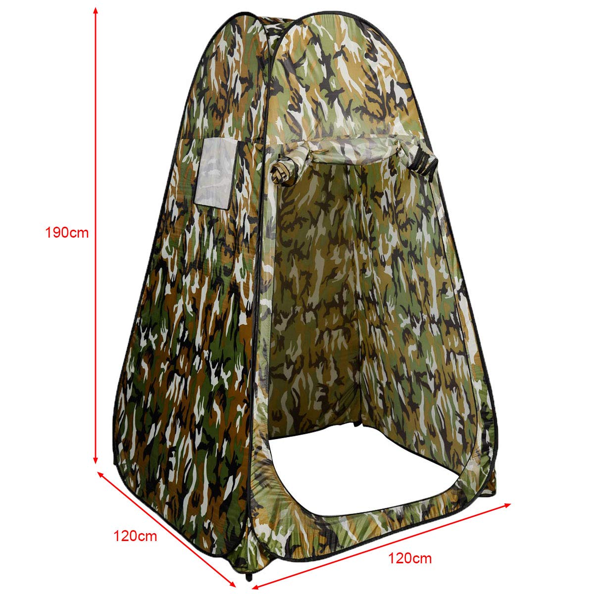 COSTWAY Namiot prysznicowy, przebieralnia, namiot toaletowy, namiot pomocniczy, namiot magazynowy, namiot kempingowy, namiot trekkingowy, namiot pop-up, 120 x 120 x 190 cm