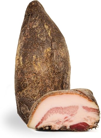 Seasoned Guanciale Guanciale Stagionato, Whole, Italian Food by Salumi Pasini  | 1.3 kg | 100% Italian meat | Gluten Free and Lactose Free