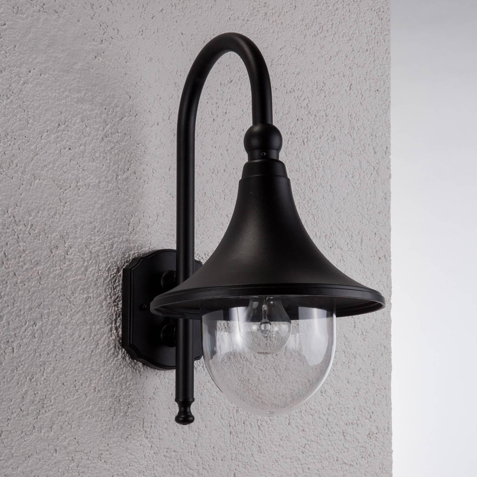 Lindby Applique Exterieur Daphne à intensité variable (Moderne) en Noir Aluminium (1 lampe,à E27), Murale Luminaire Lampe Jardin Eclairage