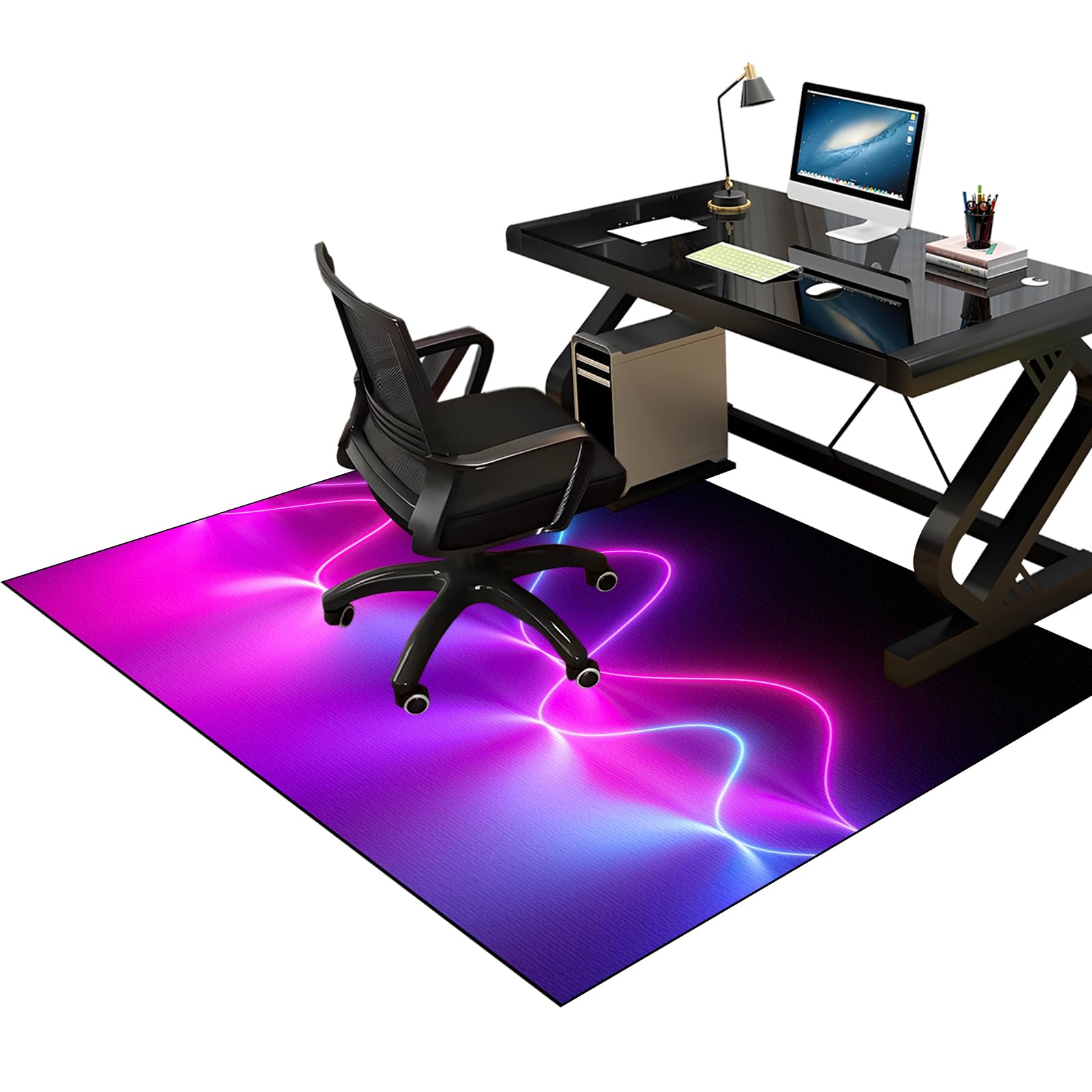 Desk Chair Floor Protector Mat Rug for Gaming Rolling Chair, Carpet Chair Mats, Office Chair Mats for Carpeted Floors, Gaming Chair Mat for Carpet Floors, Hardwood Floor Protector Mat 80 x 120 cm