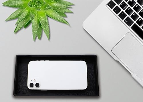 Miniatura 2 de VCREATC Paquete de 6 mini bandejas negras pequeñas (8 x 4 pulgadas) para servir accesorios, spa, café, bebidas, vino, té, bar, fiesta, condimento,