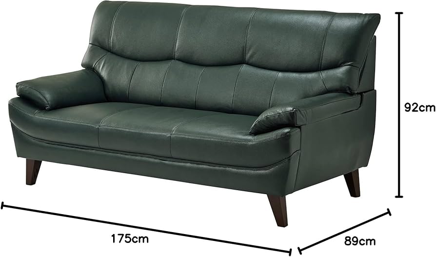 Amazon｜関家具 大川家具 ソファ ハミルトン 本革 ハイバック ブルー 3