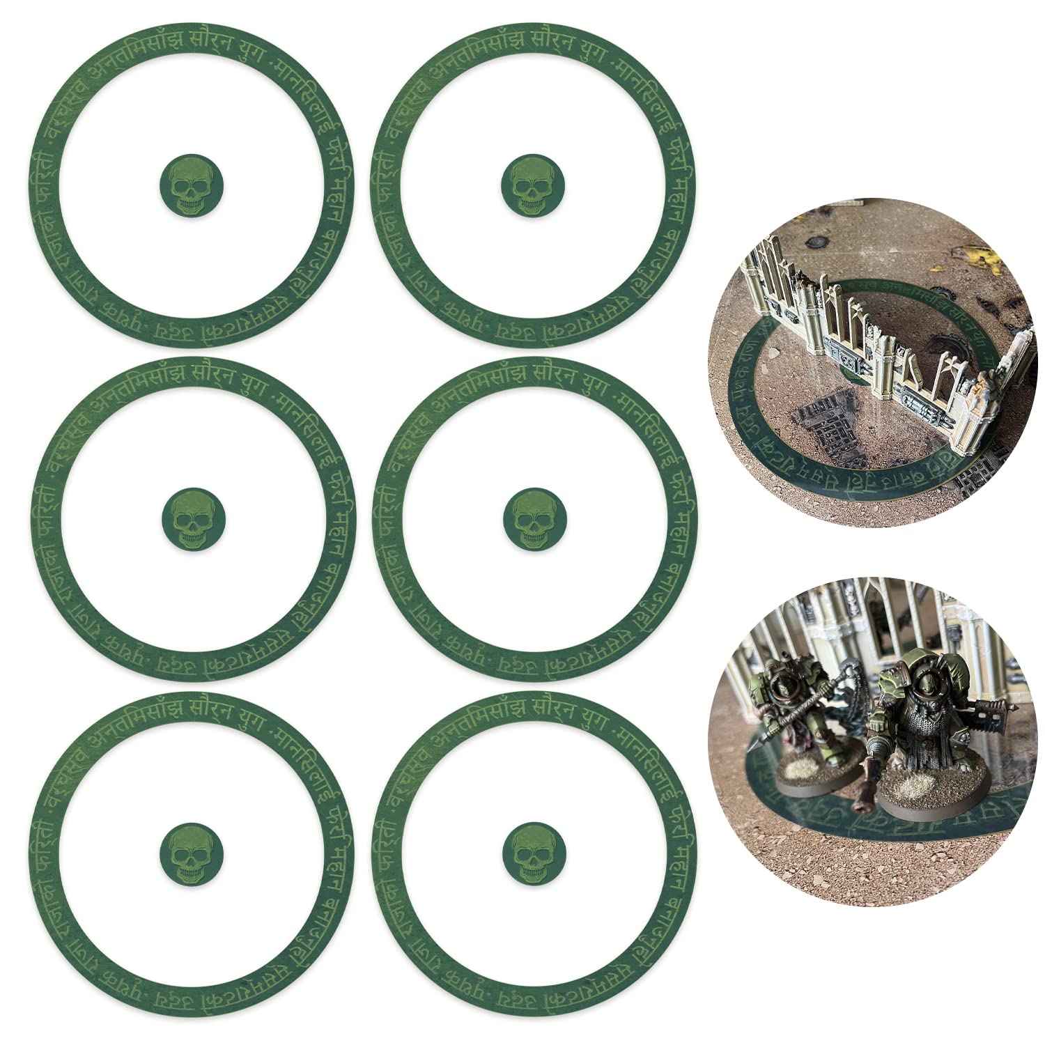 Jucoci Set di 6 marcatori per obiettivi, compatibili con Warhammer 40k WH40k Wargame (Miniatura Non Inclusa)