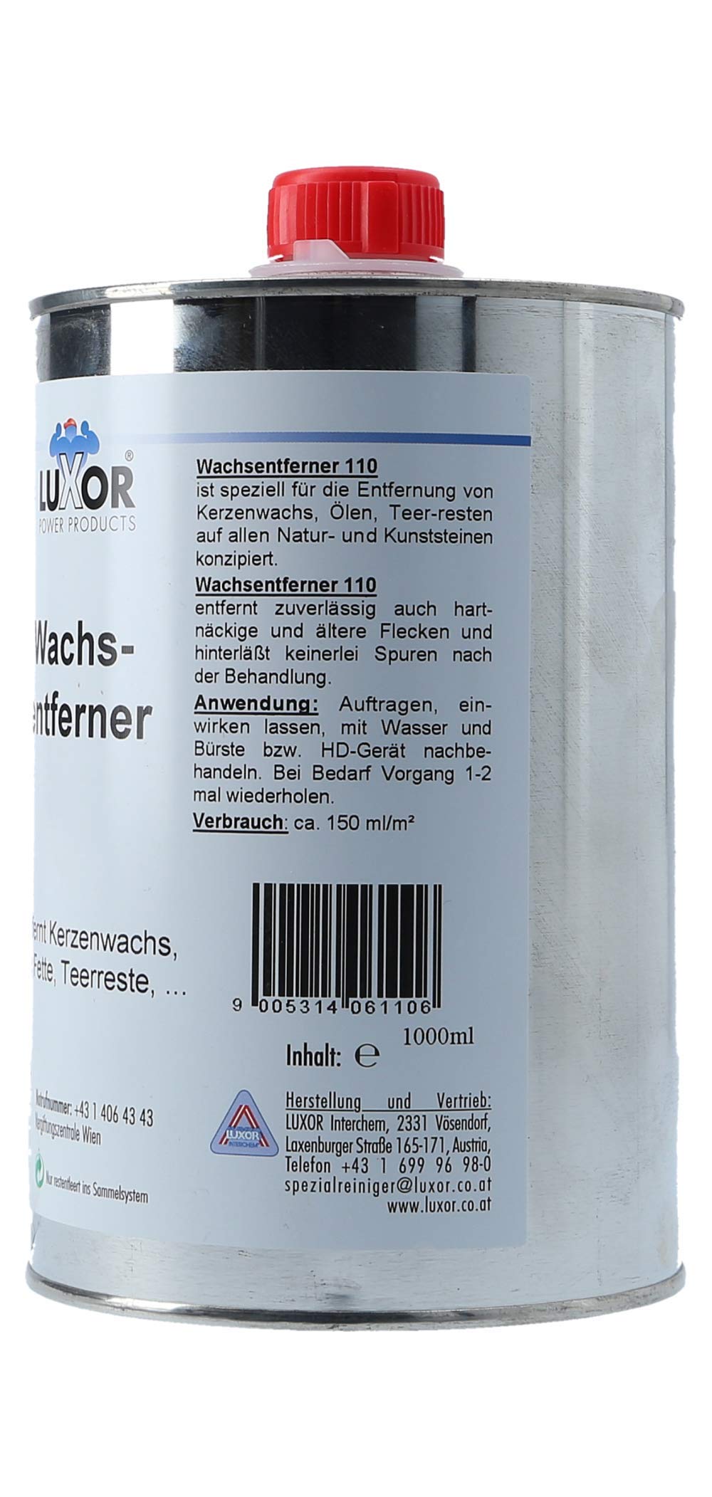 Wachsentferner 1000ml - speziell für die Entfernung von Kerzenwachs, Ölen, Grillfetten, Teerresten etc.