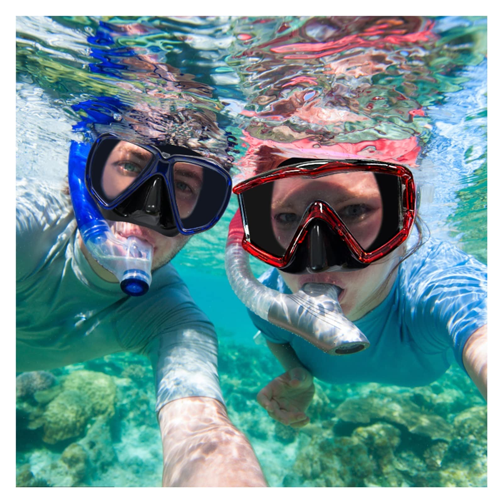 Zbiornik do nurkowania, 3 Maski Do Nurkowania Gogle Pływania Z Osłoną Na Nos Dla Dorosłych Szczelna Konstrukcja, Snorkelingu,dla początkujących