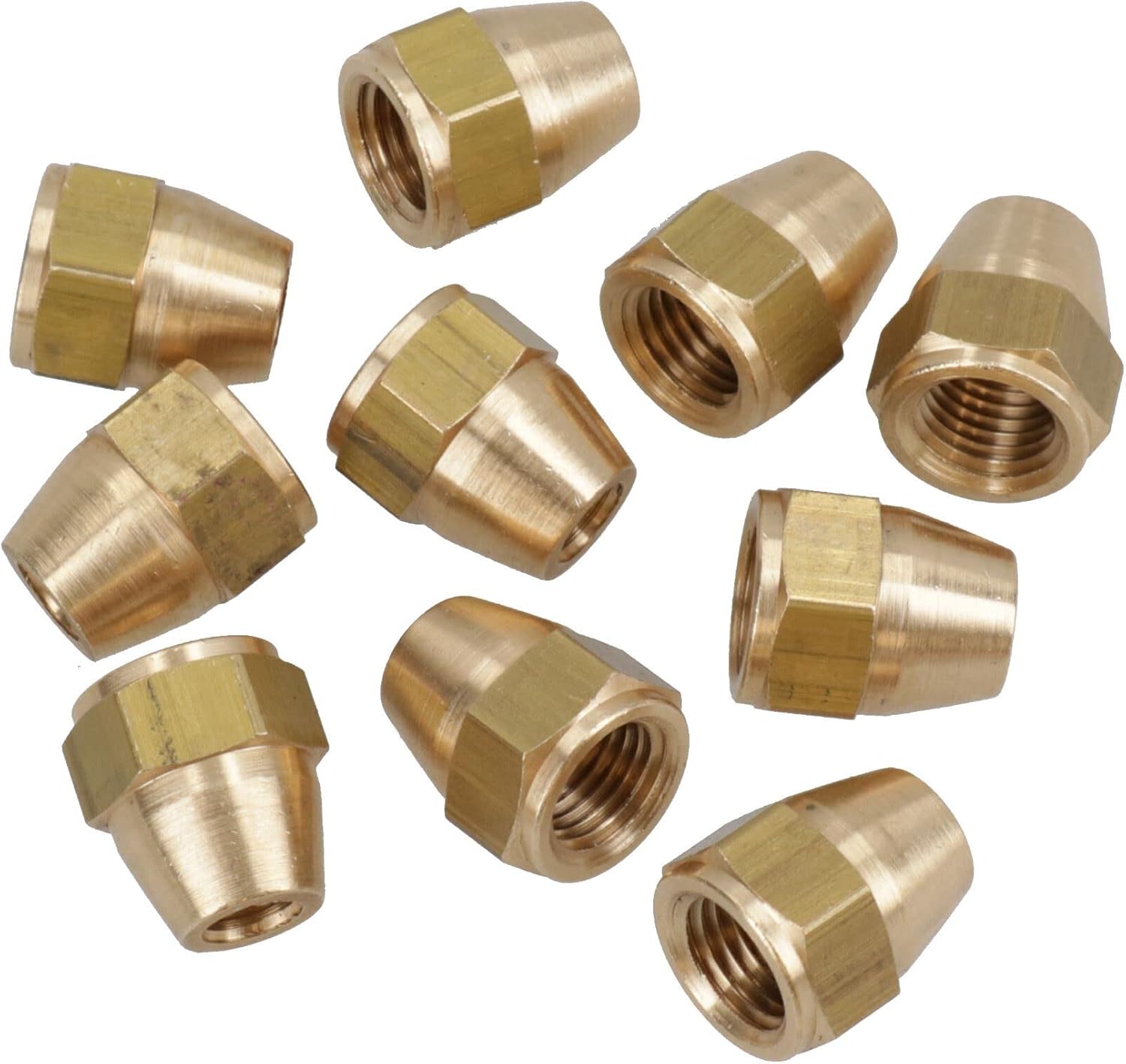 Brass Brake Pipe Fittings 7/16" x 20 UNF Female 10 Pack for 1/4" Pipe FL16