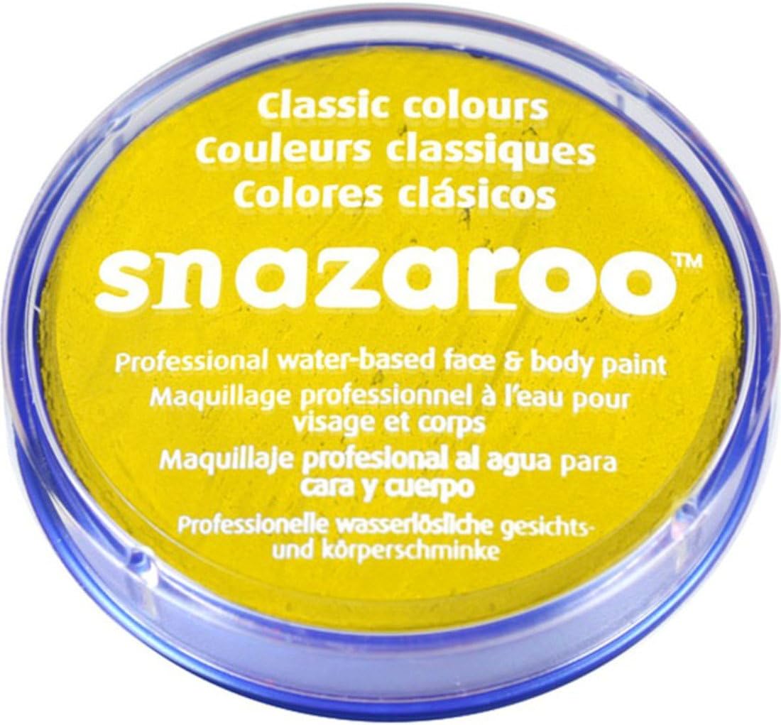 Novelties Direct Snazaroo Face And Body Paint, Bright Yellow, Water Based 18ml
