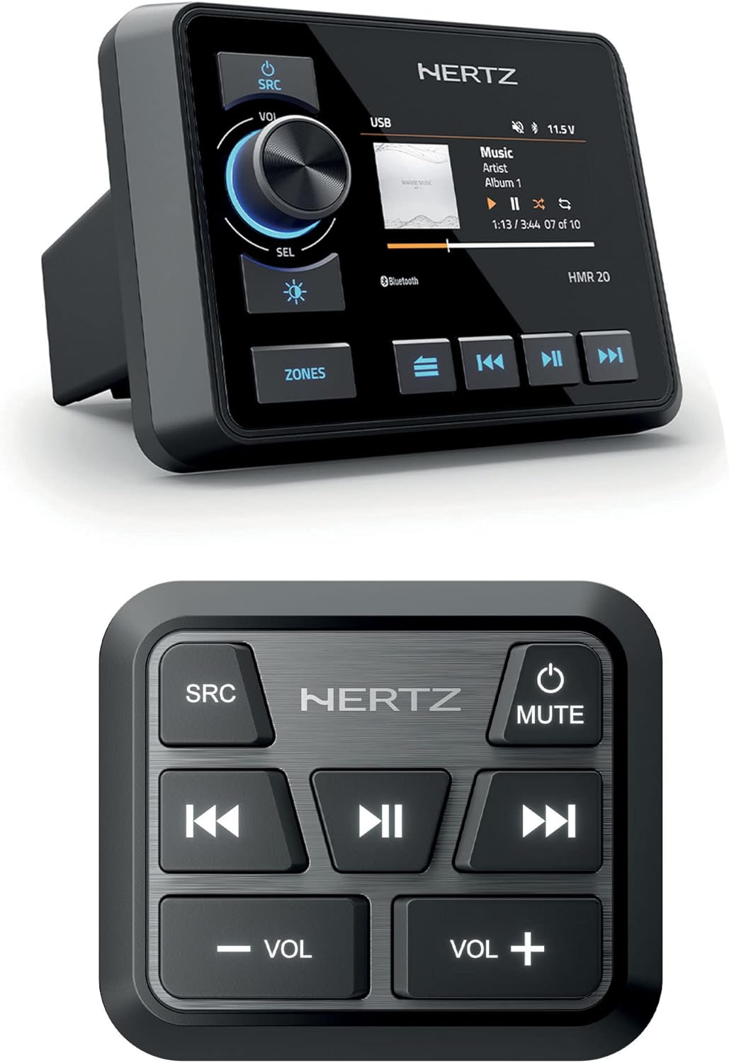 Hertz HMR 20 Marine Digital Media Receiver with HMC U1 Remote Control