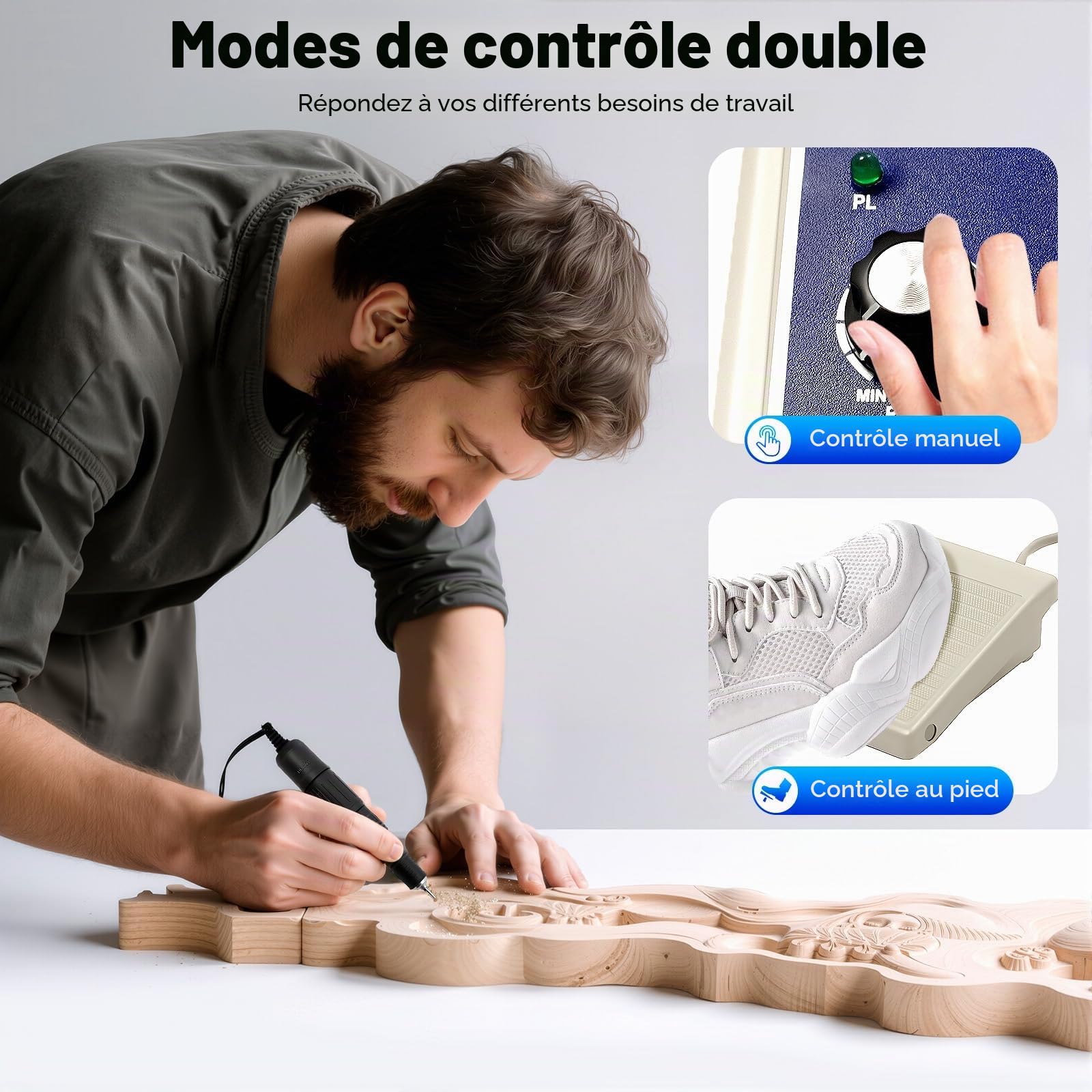 N3 Laboratoire Micromoteur Électrique 0-35 000tr/min, Meulage Polissage, Matériel de Laboratoire Portable
