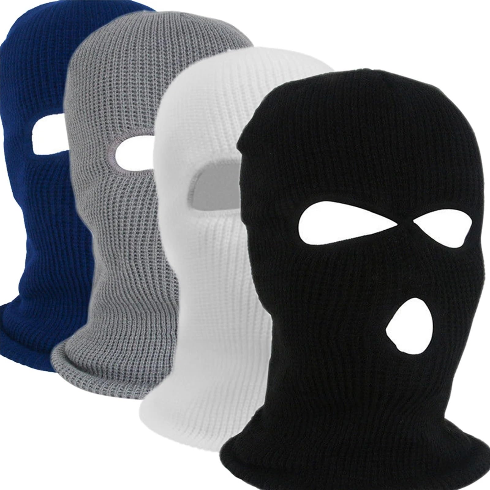 2Pcs Winter Men Hat Mask 3 Hole Full Face Ski Cap for Skiing para Esquí Ciclismo