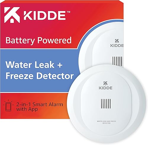 Miniatura 5 de Kidde Detector inteligente de monóxido de carbono y monitor de calidad del aire interior, enchufe en la pared, detector de fugas de agua WiFi y WiFi