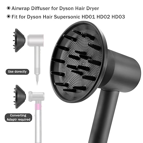 Miniatura 16 de Boquilla suavizante Herramientas Accesorio para Dyson Secador de Pelo Supersónico HD01 HD02 HD03 967715-01