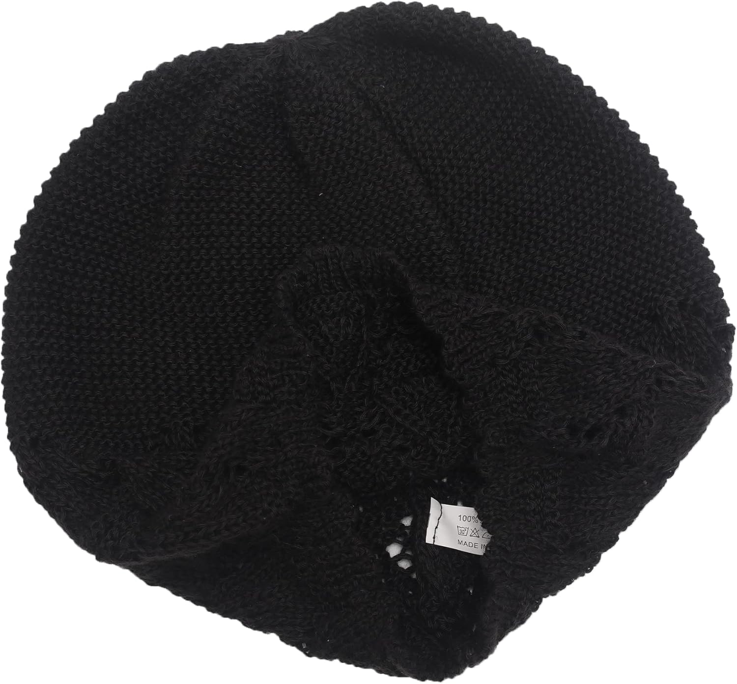 ZLYC Crochet Slouchy Beanie for Women Soft Lightweight Skull Cap Cutout Stretch Knit Hat - Image 6