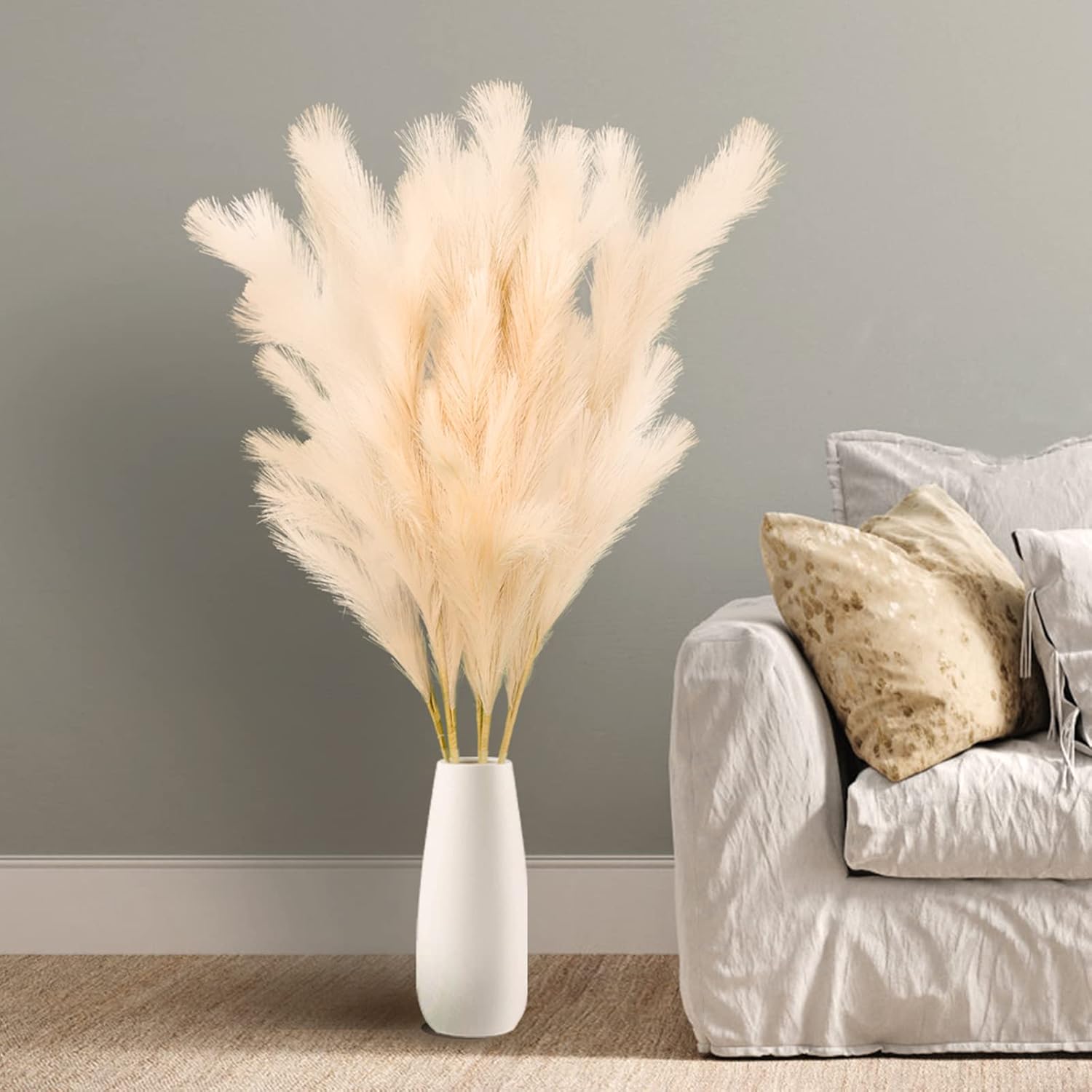 Pampasgras 5 Stück 38"/96cm Künstliches Pampasgras Deko Groß