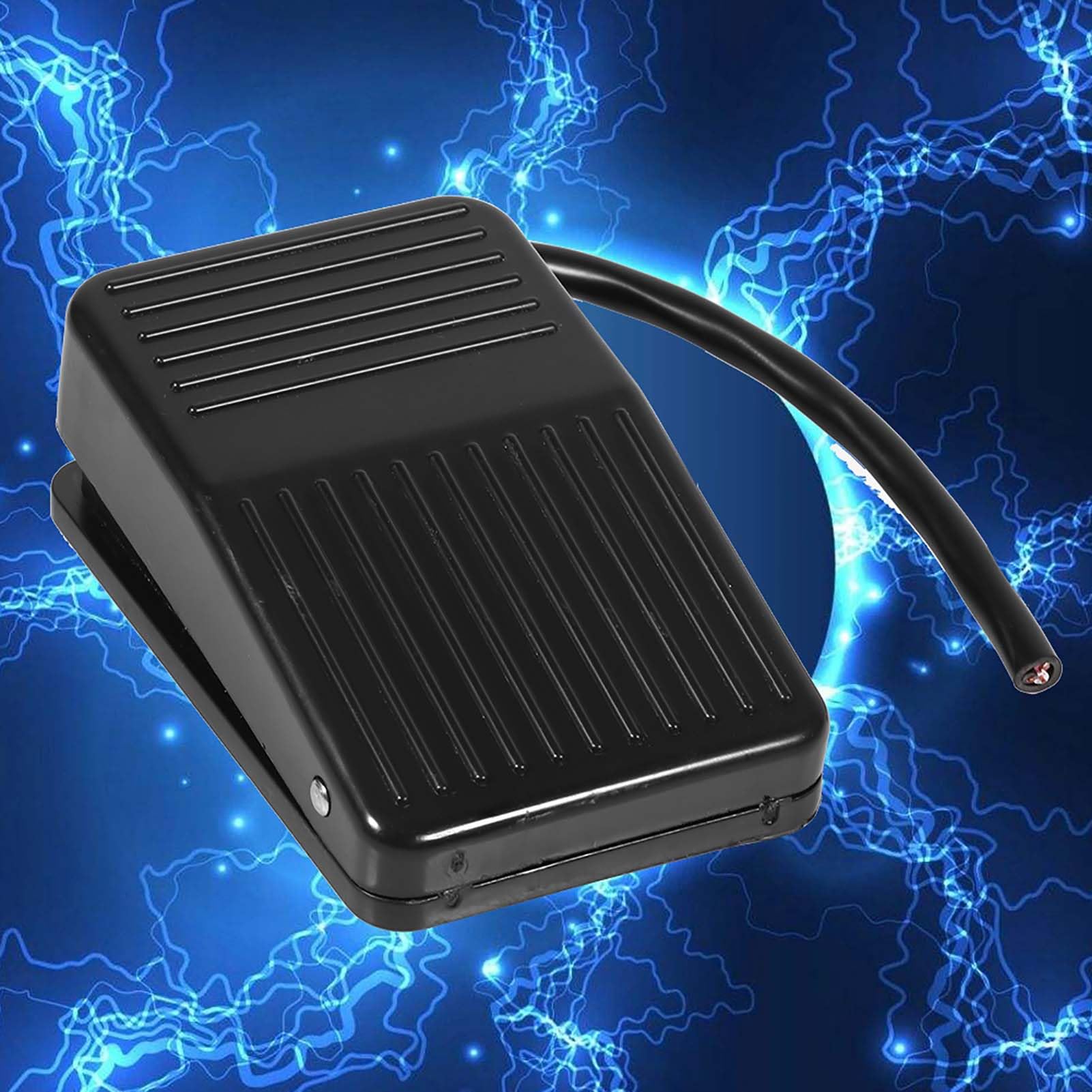 Gsycle 220V 380V Foot Pedal Switch, Electrical Power Plastic Foot Pedal Switch On Off Control Black with 10cm Cord