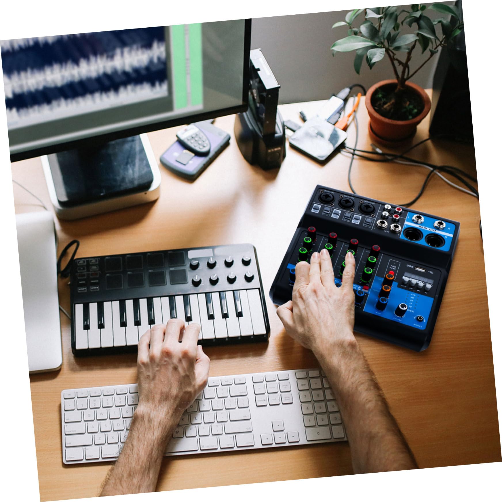 Kisangel 1set Mixer Audio Usb Per Live Streaming Interfaccia Driver Per Registrazione Insegnamento Online