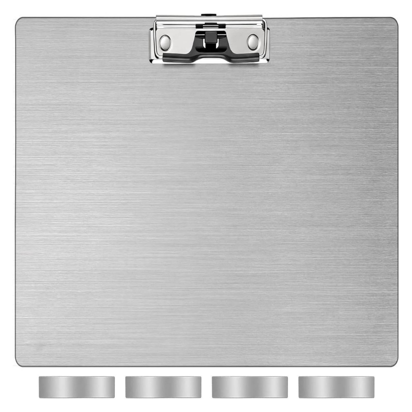 Clipboard Stainless Steel Clipboard with Strips Rounded Corners Stationery for Teachers, Students, Fridge, Classroom, Kitchen-image-27
