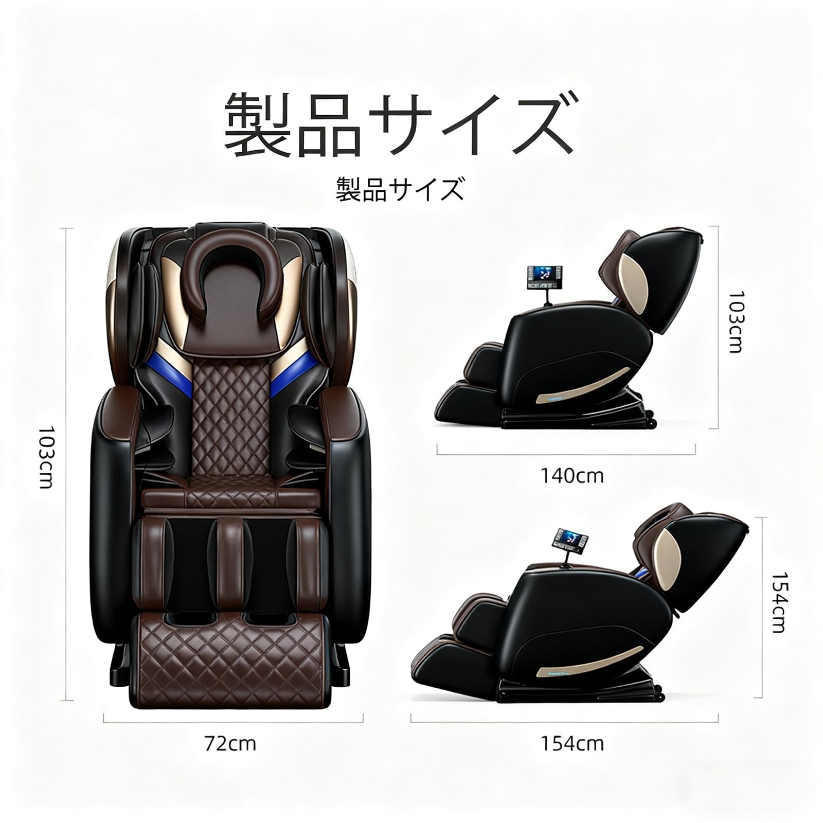 Sillón de Masaje de pies, sillón de relajación de Gravedad Cero airbags de Cuerpo Completo 6 programas automáticos calefacción en Cintura y Cadera sofá de Masaje para el hogar(Gray)