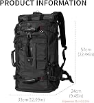 Sac à dos de voyage Transporter sur sac à dos Durable Convertible Sac à bandoulière 15.6 Inch Ordinateur portable pour hommes et femmes randonnée