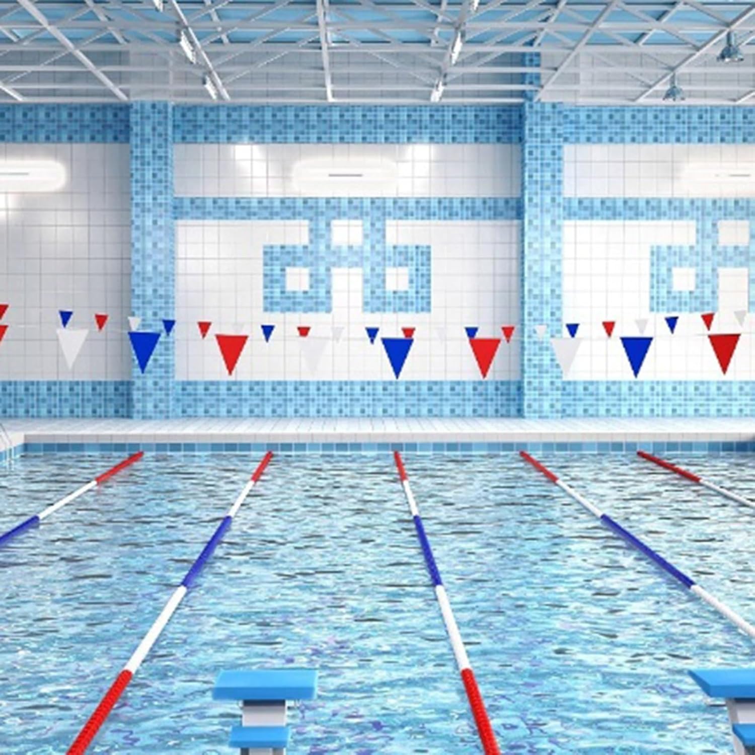 Swimming Pool Safety Rope Float Line Divider Rope Pool Ropes, Anti-UV Lane Divider Rope, Wave Blocking Floating Pool Safety Rope for Training Competition,White-Nylon rope15m