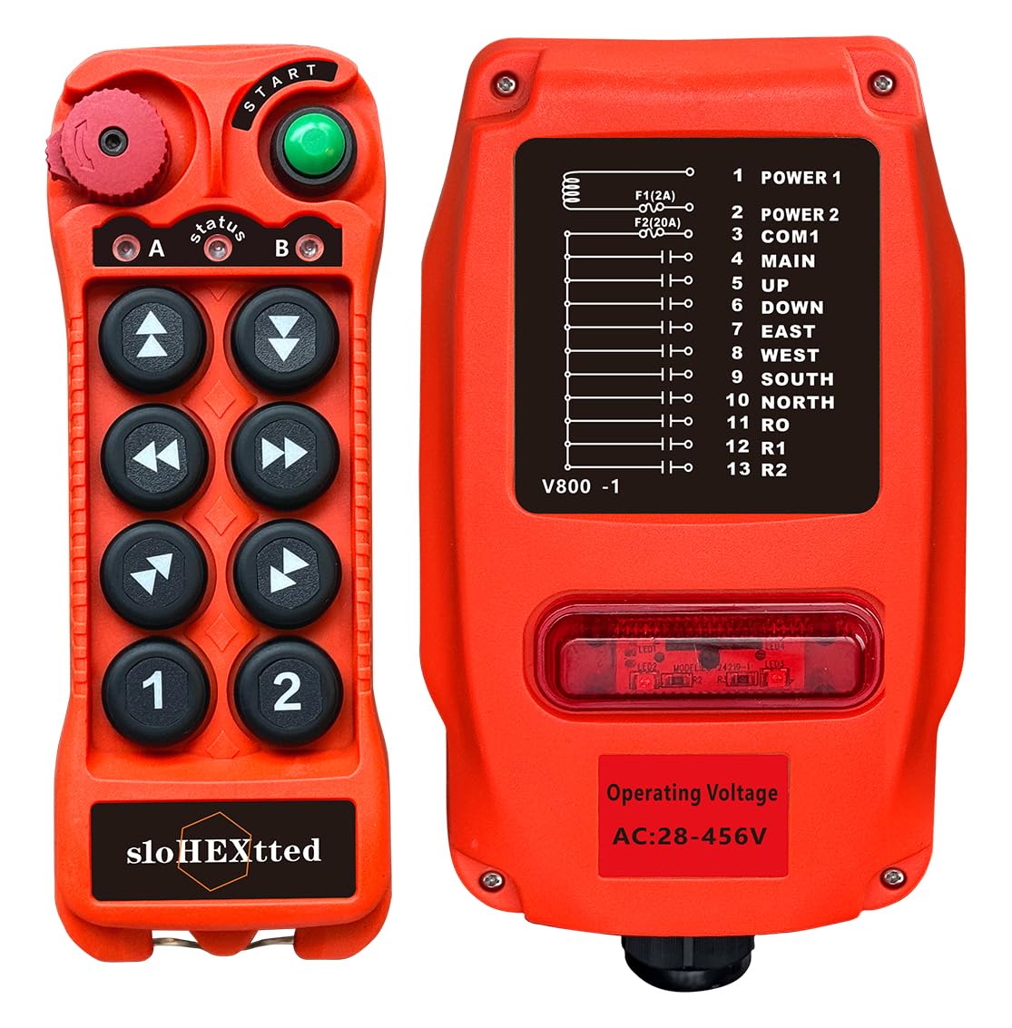 HT-32028 リモコンボート グレー・レッド Amazon.com: 8 Channel Button Hoist Crane Industrial Wireless Radio