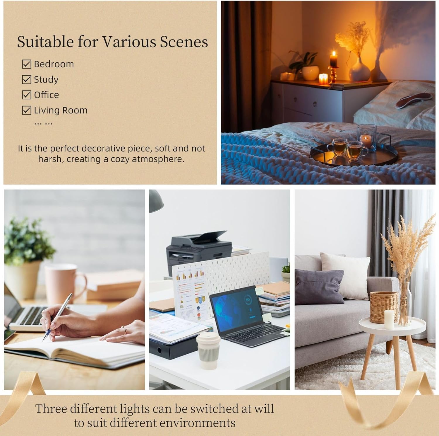 Custom Acrylic LED Light Table Lamp Night Lights Add Personalized Picture Text Nightlight Round Plaque Customized Gifts for Adults Couples Family Friends