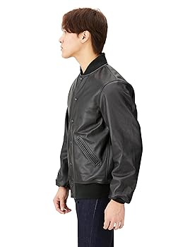 Amazon | [ヒューストン] レザー COW LEATHER AWARD JACKET