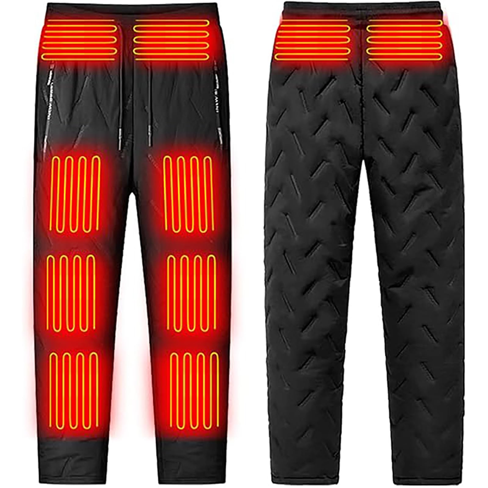 Generisch Pantalon thermique chauffant pour homme et femme avec poche zippée pratique