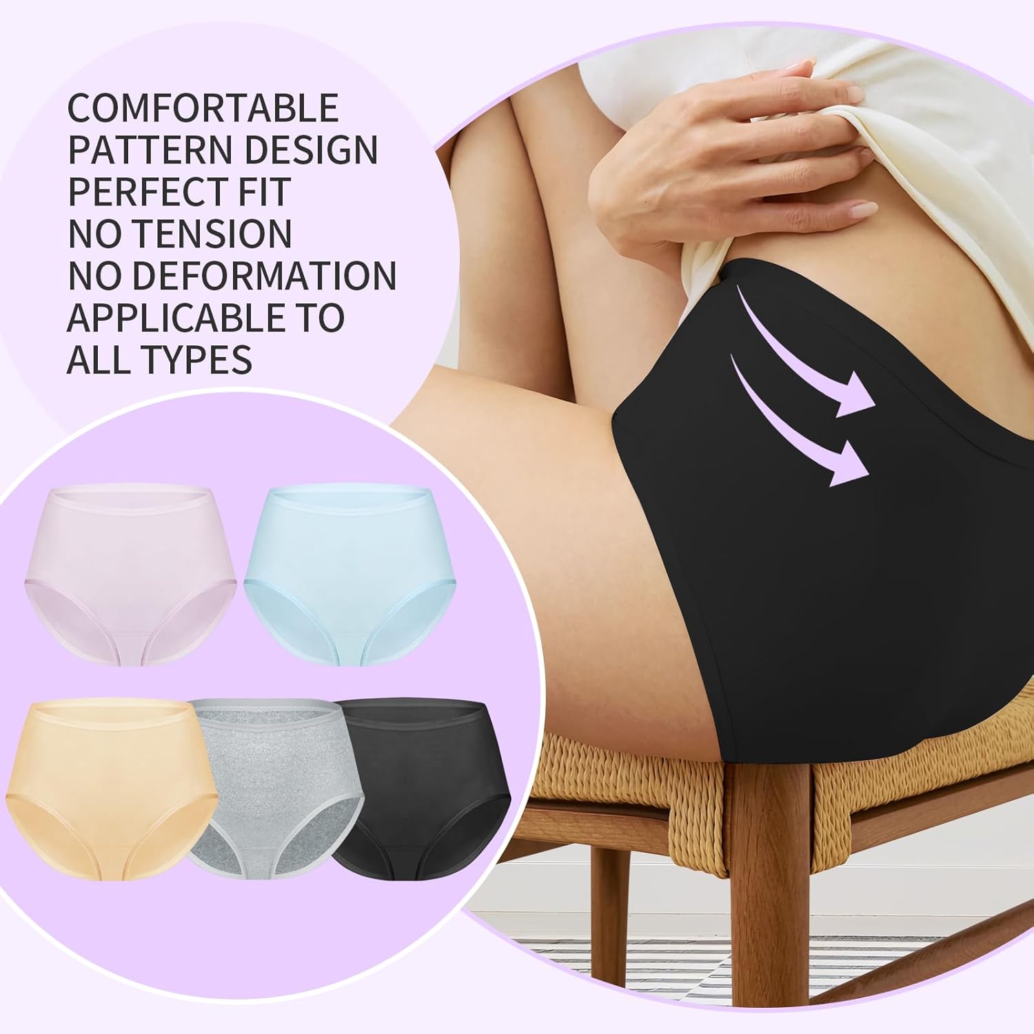 Women's Cotton Underwear 100 count (20 x 5 pack) Assorted Colors and Sizes S-XXL Soft Breathable Ladies Panties Multipack for Wholesale Homeless Donations - Image 3