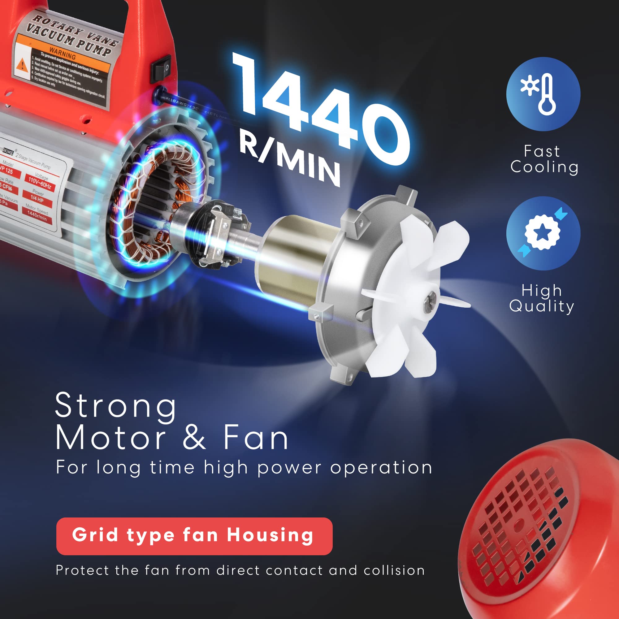 0.75HP 2L/S Low Pressure Rotary Vane Air Vacuum Pump - Vacuum Pump and Rotary Vane Vacuum Pump 0.75HP 2L/S Low Pressure Rotary Vane Air Vacuum Pump - Vacuum Pump and Rotary Vane Vacuum Pump