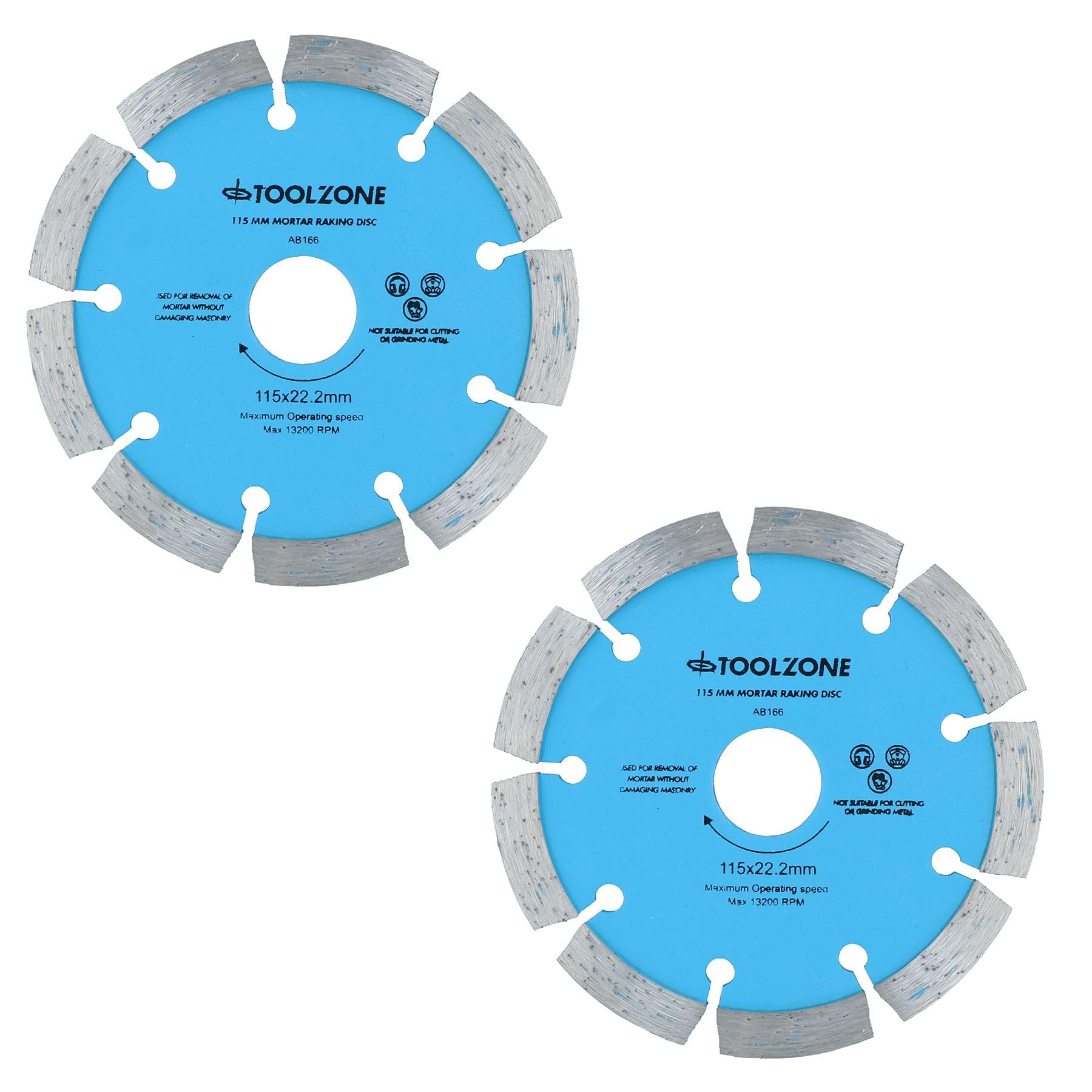 115mm x 8mm Mortar Raking Diamond Pointing Disc Blade Masonry 4-1/2” 2pk