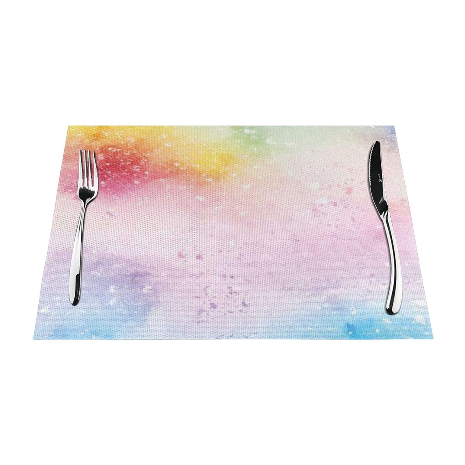 TropicalLife Irud Set di tovagliette astratte ad acquerello note
