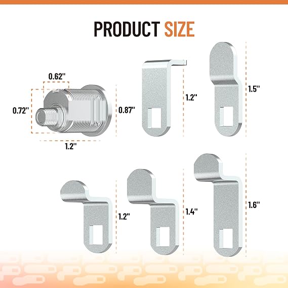 4573 Mailbox Lock, NA-14 Keyway, 90 Opens Counter-Clockwise | Mailbox Lock Replacement, Nickel-Plated Finish, Includes 2 Locks with 4 Keys Total