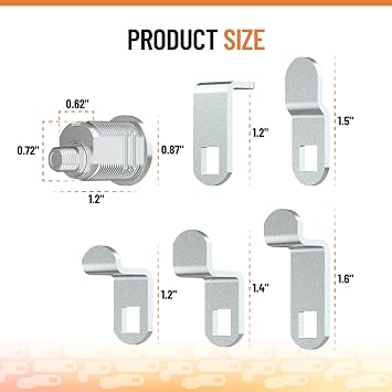4573 Mailbox Lock, NA-14 Keyway, 90 Opens Counter-Clockwise | Mailbox Lock Replacement, Nickel-Plated Finish, Includes 2 Locks with 4 Keys Total