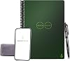 Rocketbook Smart Reusable Notebook - Dot Grid Eco-Friendly Notebook with 1 Pilot FriXion Pen and 1 Microfiber Cloth - Terrestrial Green Cover, Executive Size 6 x 8.8