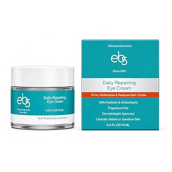 eb5 Daily Repair Eye Treatment, under eye cream for dark circles and puffiness, Anti aging eye cream with Peptides for women and men, 0.50 oz