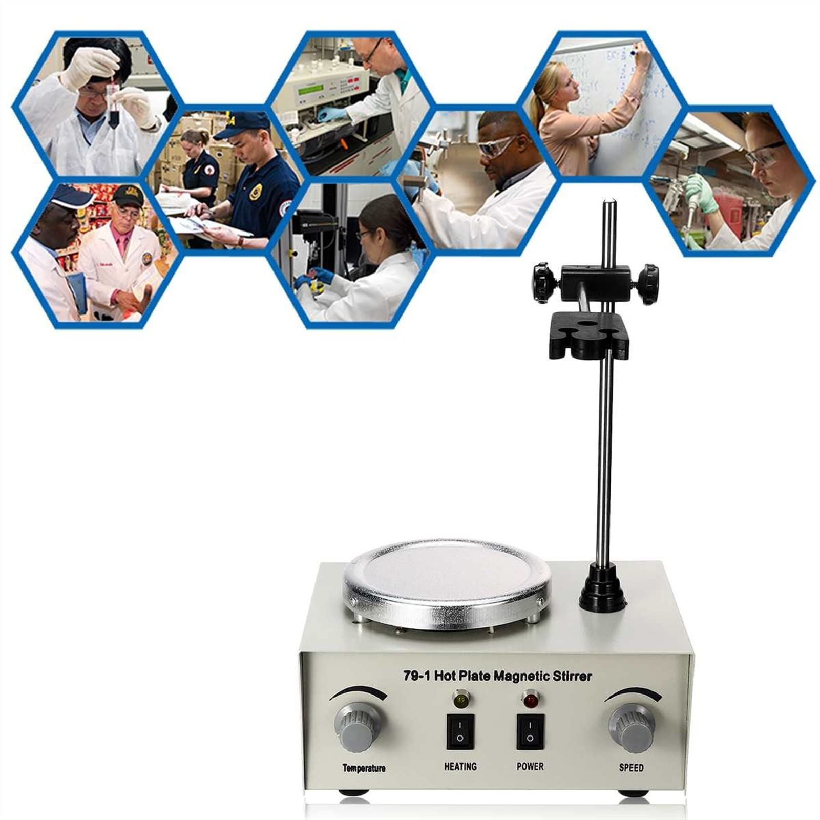 Máquina mezcladora magnética de agitador magnético 1000 ml laboratorio 79-1 Hot Stirrer Hitirrer Laboratorio Dual Control Mezclador for agitación,Alta Precisión