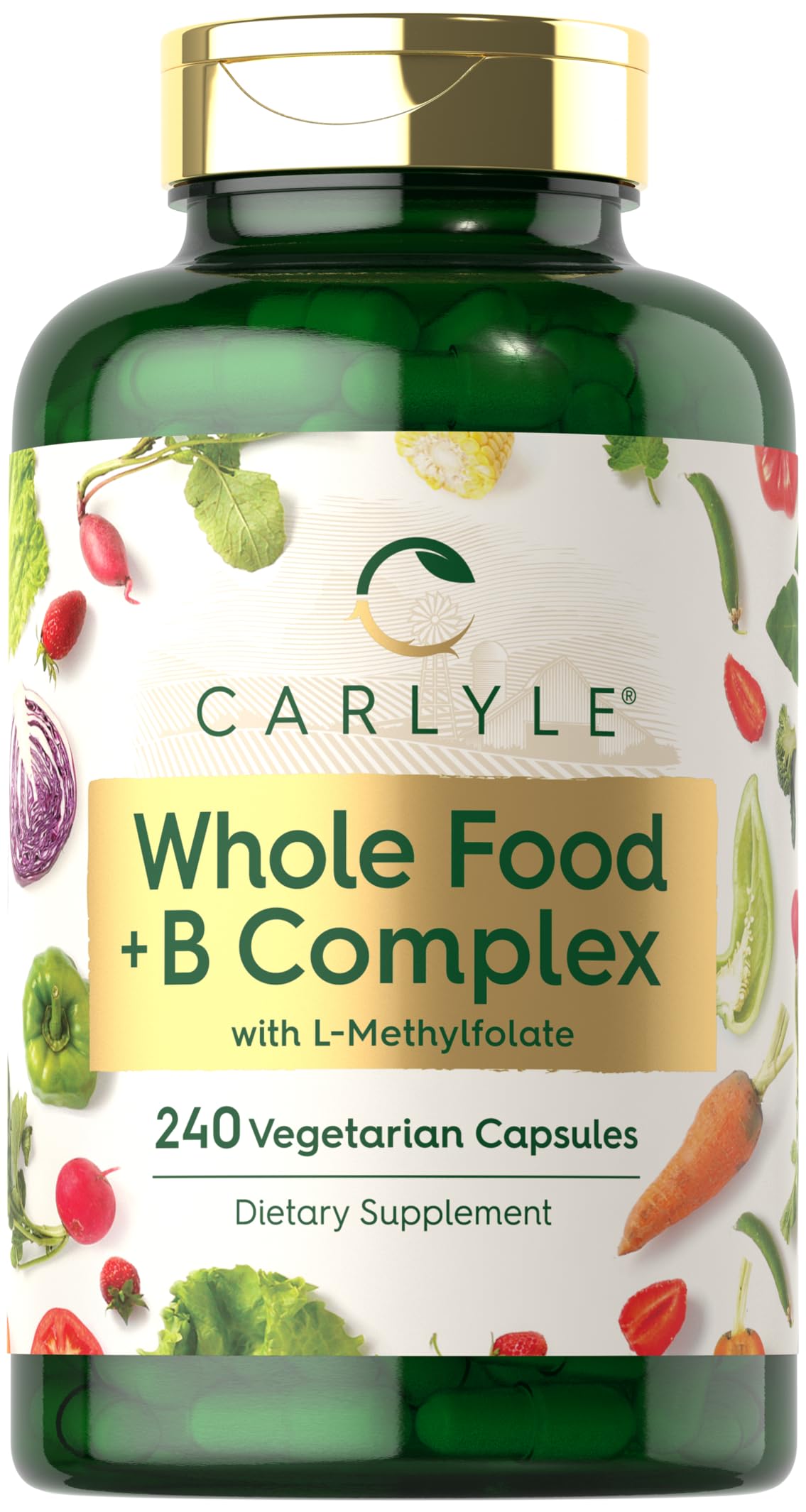 Carlyle Vitamin B Complex Whole Foods Blend | 240 Capsules