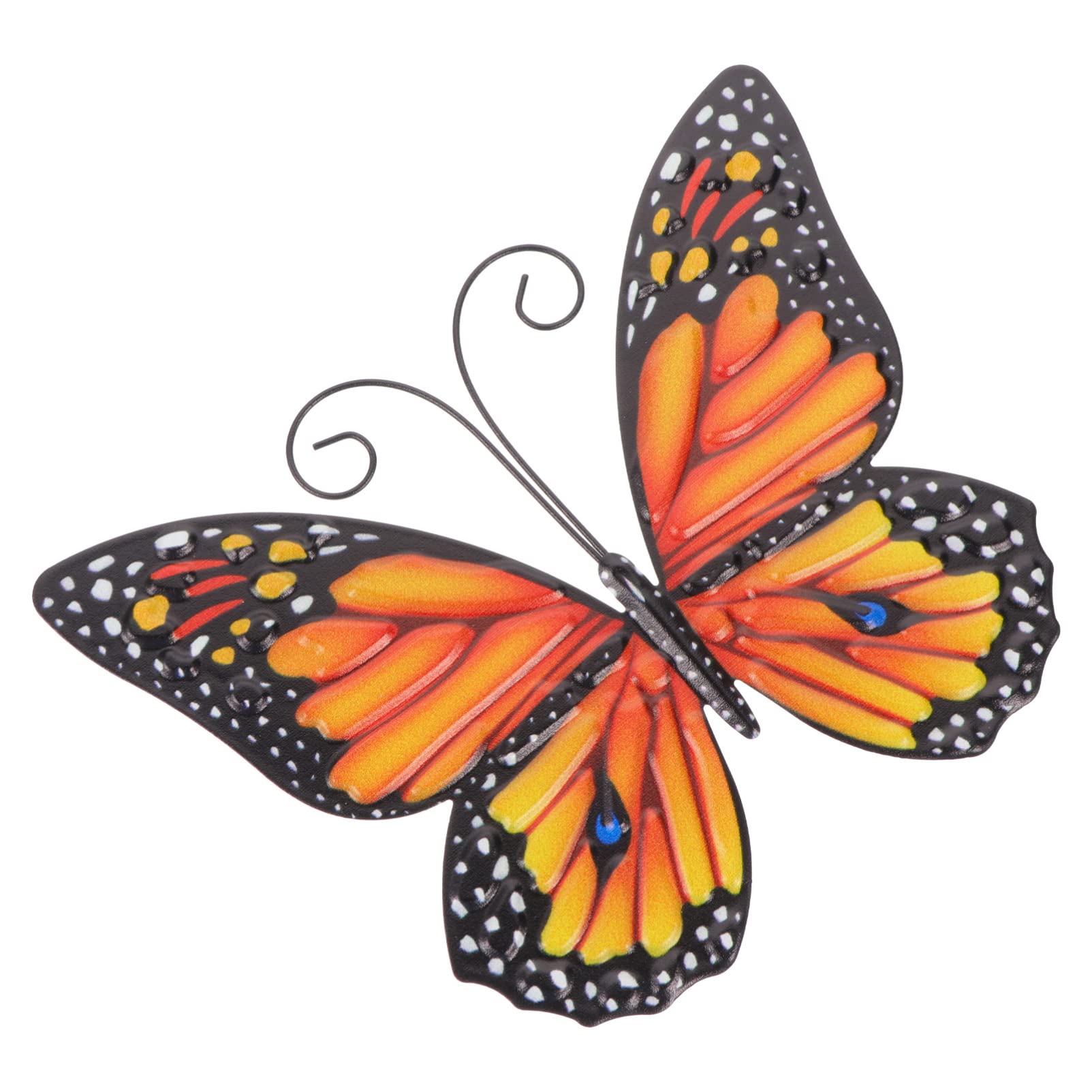 Garneck Butterfly Wall Hanging Rustic Wall Art Hanging Decor Butterflies Garden Metal Figurine Sculptures Metal Sculpture Signs for Home Decor Wall 3d Butterfly Illustration Wedding Iron