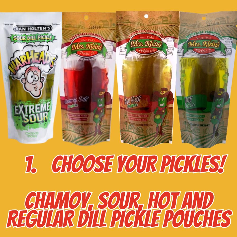 Blue Prime Viral pickle kit, Dill Pickle, Blue Raspberry, Chamoy, tajin
