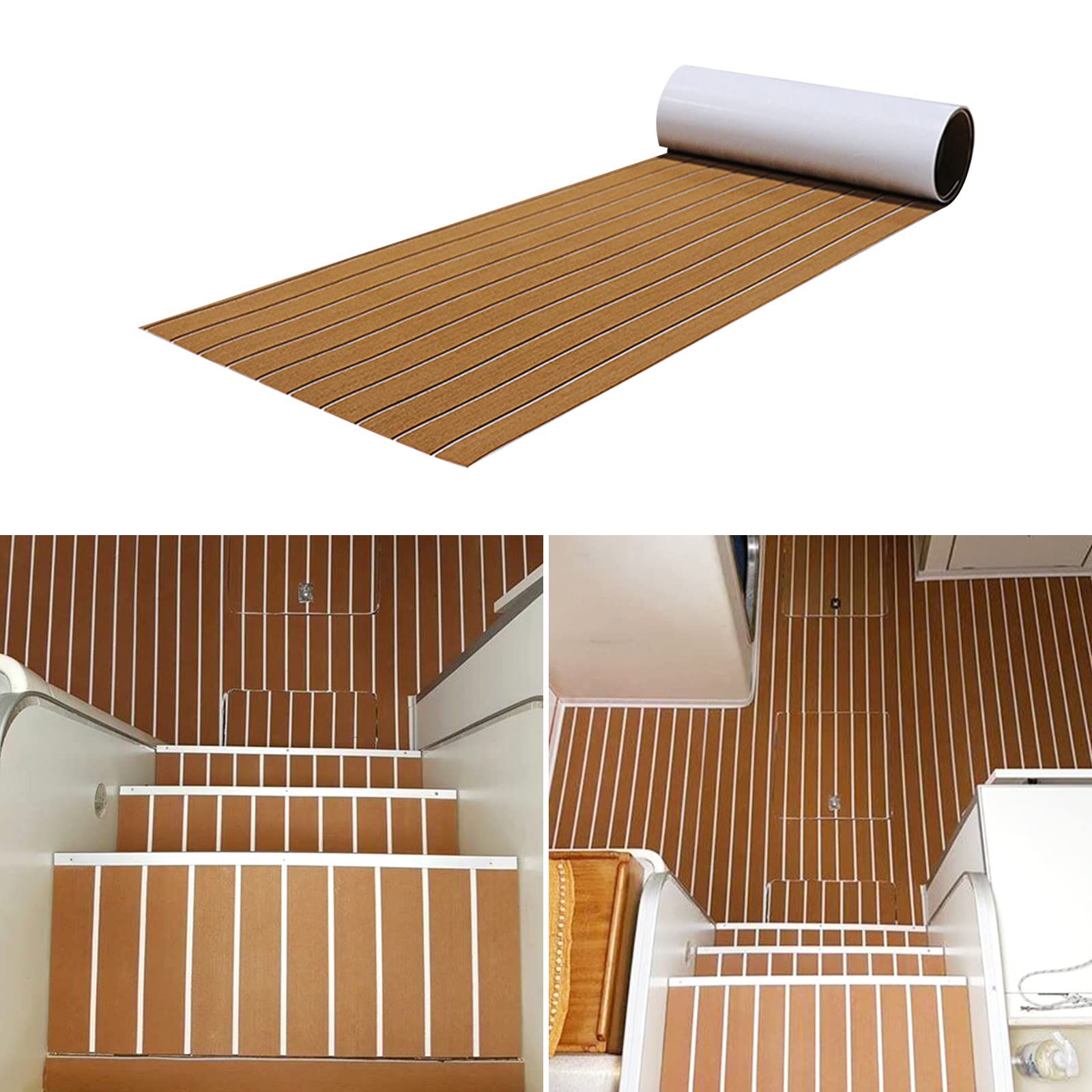 Tapis De Sol EVA 240x120 Cm Pour Camping-Car Bateau Yacht - Antidérapant Rayé